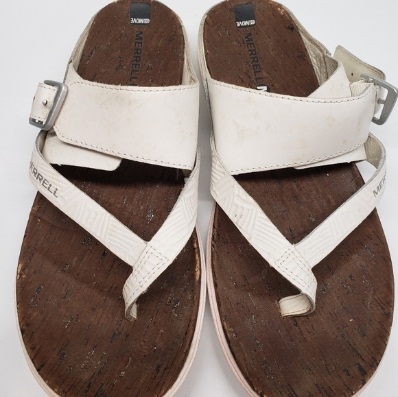 Merrell Select Move Slip On Y Strap Leather Sandal Size 10 Adjustable St… - Picture 4 of 14